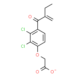 ChemSpider 2D Image | [2,3-Dichloro-4-(2-methylenebutanoyl)phenoxy]acetate | C13H11Cl2O4