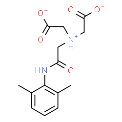 ChemSpider 2D Image | 2,2'-({2-[(2,6-Dimethylphenyl)amino]-2-oxoethyl}ammonio)diacetate | C14H17N2O5