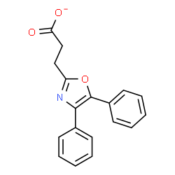 ChemSpider 2D Image | 3-(4,5-Diphenyl-1,3-oxazol-2-yl)propanoate | C18H14NO3