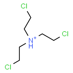 ChemSpider 2D Image | 2-Chloro-N,N-bis(2-chloroethyl)ethanaminium | C6H13Cl3N