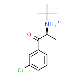 ChemSpider 2D Image | (2S)-1-(3-Chlorophenyl)-N-(2-methyl-2-propanyl)-1-oxo-2-propanaminium | C13H19ClNO