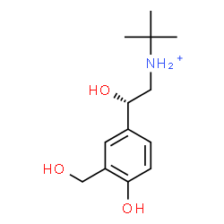 ChemSpider 2D Image | N-{(2S)-2-Hydroxy-2-[4-hydroxy-3-(hydroxymethyl)phenyl]ethyl}-2-methyl-2-propanaminium | C13H22NO3