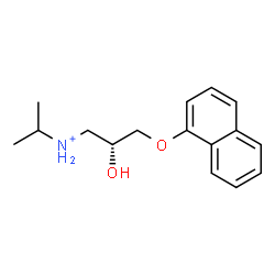 ChemSpider 2D Image | (2R)-2-Hydroxy-N-isopropyl-3-(1-naphthyloxy)-1-propanaminium | C16H22NO2