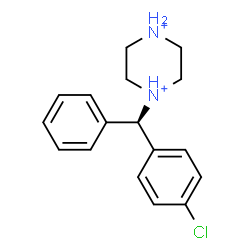 ChemSpider 2D Image | 1-[(R)-(4-Chlorophenyl)(phenyl)methyl]piperazinediium | C17H21ClN2