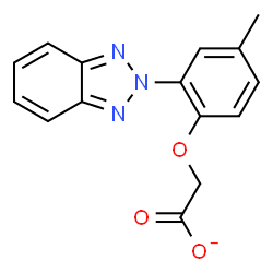 ChemSpider 2D Image | [2-(2H-Benzotriazol-2-yl)-4-methylphenoxy]acetate | C15H12N3O3