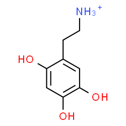 ChemSpider 2D Image | 2-(2,4,5-Trihydroxyphenyl)ethanaminium | C8H12NO3