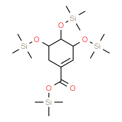 ChemSpider 2D Image | Trimethylsilyl 3,4,5-tris[(trimethylsilyl)oxy]-1-cyclohexene-1-carboxylate | C19H42O5Si4