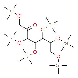 ChemSpider 2D Image | 1,3,4,5,6,7-Hexakis-O-(trimethylsilyl)hept-2-ulose | C25H62O7Si6