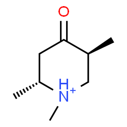 ChemSpider 2D Image | (2R,5S)-1,2,5-Trimethyl-4-oxopiperidinium | C8H16NO