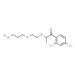 ChemSpider 2D Image | 1-(2,4-Dichlorophenyl)-2-[2-(3-methoxypropoxy)ethoxy]-1-propanone | C15H20Cl2O4