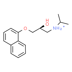 ChemSpider 2D Image | (2S)-2-Hydroxy-N-isopropyl-3-(1-naphthyloxy)-1-propanaminium | C16H22NO2