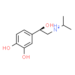 ChemSpider 2D Image | N-[(2R)-2-(3,4-Dihydroxyphenyl)-2-hydroxyethyl]-2-propanaminium | C11H18NO3