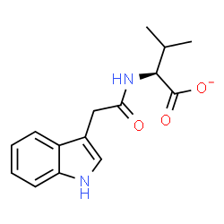 ChemSpider 2D Image | (2S)-2-[(1H-Indol-3-ylacetyl)amino]-3-methylbutanoate | C15H17N2O3