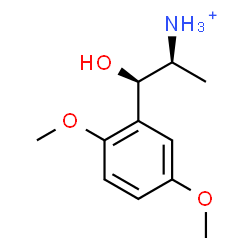 ChemSpider 2D Image | (1R,2S)-1-(2,5-Dimethoxyphenyl)-1-hydroxy-2-propanaminium | C11H18NO3