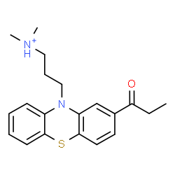 ChemSpider 2D Image | N,N-Dimethyl-3-(2-propionyl-10H-phenothiazin-10-yl)-1-propanaminium | C20H25N2OS