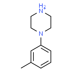 ChemSpider 2D Image | 4-(3-Methylphenyl)piperazin-1-ium | C11H17N2