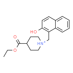 ChemSpider 2D Image | 4-(Ethoxycarbonyl)-1-[(2-hydroxy-1-naphthyl)methyl]piperidinium | C19H24NO3