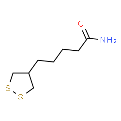 ChemSpider 2D Image | 5-(1,2-Dithiolan-4-yl)pentanamide | C8H15NOS2