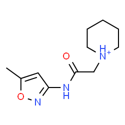 ChemSpider 2D Image | 1-{2-[(5-Methyl-1,2-oxazol-3-yl)amino]-2-oxoethyl}piperidinium | C11H18N3O2