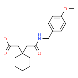 ChemSpider 2D Image | (1-{2-[(4-Methoxybenzyl)amino]-2-oxoethyl}cyclohexyl)acetate | C18H24NO4