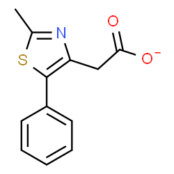 ChemSpider 2D Image | (2-Methyl-5-phenyl-1,3-thiazol-4-yl)acetate | C12H10NO2S