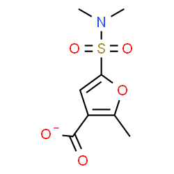 ChemSpider 2D Image | 5-(Dimethylsulfamoyl)-2-methyl-3-furoate | C8H10NO5S