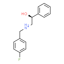 ChemSpider 2D Image | (2S)-N-(4-Fluorobenzyl)-2-hydroxy-2-phenylethanaminium | C15H17FNO
