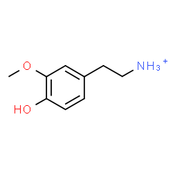 ChemSpider 2D Image | 2-(4-Hydroxy-3-methoxyphenyl)ethanaminium | C9H14NO2