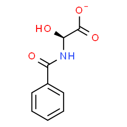 ChemSpider 2D Image | (2S)-(Benzoylamino)(hydroxy)acetate | C9H8NO4