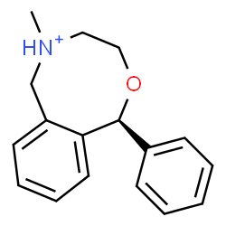 ChemSpider 2D Image | (1S)-5-Methyl-1-phenyl-3,4,5,6-tetrahydro-1H-2,5-benzoxazocin-5-ium | C17H20NO