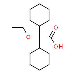 ChemSpider 2D Image | Dicyclohexyl(ethoxy)acetic acid | C16H28O3