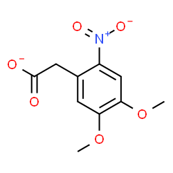 ChemSpider 2D Image | (4,5-Dimethoxy-2-nitrophenyl)acetate | C10H10NO6