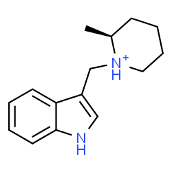 ChemSpider 2D Image | (2S)-1-(1H-Indol-3-ylmethyl)-2-methylpiperidinium | C15H21N2