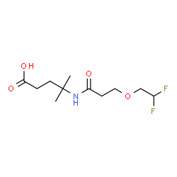 ChemSpider 2D Image | 4-{[3-(2,2-Difluoroethoxy)propanoyl]amino}-4-methylpentanoic acid | C11H19F2NO4