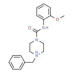 ChemSpider 2D Image | 1-Benzyl-4-[(2-methoxyphenyl)carbamoyl]piperazin-1-ium | C19H24N3O2