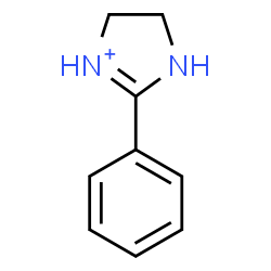 ChemSpider 2D Image | 2-Phenyl-4,5-dihydro-1H-imidazol-3-ium | C9H11N2