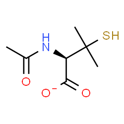 ChemSpider 2D Image | (2R)-2-Acetamido-3-methyl-3-sulfanylbutanoate | C7H12NO3S