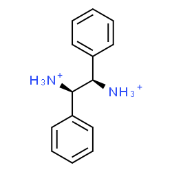 ChemSpider 2D Image | (1R,2R)-1,2-Diphenyl-1,2-ethanediaminium | C14H18N2