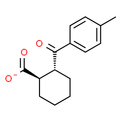 ChemSpider 2D Image | (1R,2R)-2-(4-Methylbenzoyl)cyclohexanecarboxylate | C15H17O3