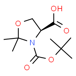 ChemSpider 2D Image | (S)-N-Boc-2,2-dimethyloxazolidine-4-carboxylic Acid | C11H19NO5
