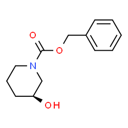 ChemSpider 2D Image | Benzyl (3S)-3-hydroxy-1-piperidinecarboxylate | C13H17NO3