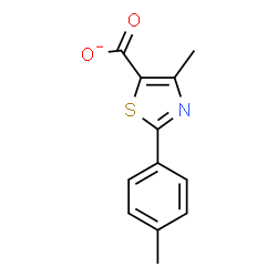 ChemSpider 2D Image | 4-Methyl-2-(4-methylphenyl)-1,3-thiazole-5-carboxylate | C12H10NO2S