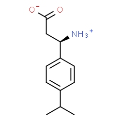 ChemSpider 2D Image | (3R)-3-Ammonio-3-(4-isopropylphenyl)propanoate | C12H17NO2