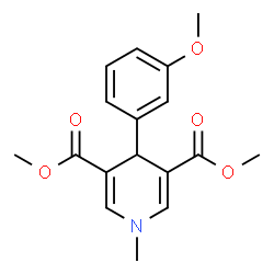ChemSpider 2D Image | Dimethyl 4-(3-methoxyphenyl)-1-methyl-1,4-dihydro-3,5-pyridinedicarboxylate | C17H19NO5