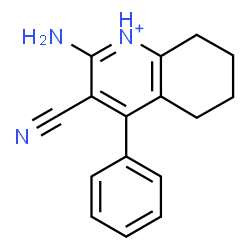 ChemSpider 2D Image | 2-Amino-3-cyano-4-phenyl-5,6,7,8-tetrahydroquinolinium | C16H16N3