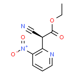 ChemSpider 2D Image | Ethyl (2S)-cyano(3-nitro-2-pyridinyl)acetate | C10H9N3O4