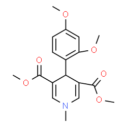 ChemSpider 2D Image | Dimethyl 4-(2,4-dimethoxyphenyl)-1-methyl-1,4-dihydro-3,5-pyridinedicarboxylate | C18H21NO6