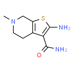 ChemSpider 2D Image | 2-amino-6-methyl-4H,5H,6H,7H-thieno[2,3-c]pyridine-3-carboxamide | C9H13N3OS