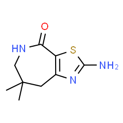 ChemSpider 2D Image | 2-amino-7,7-dimethyl-4H,5H,6H,7H,8H-[1,3]thiazolo[5,4-c]azepin-4-one | C9H13N3OS