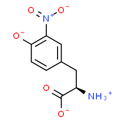 ChemSpider 2D Image | (2R)-2-Ammonio-3-(3-nitro-4-oxidophenyl)propanoate | C9H9N2O5
